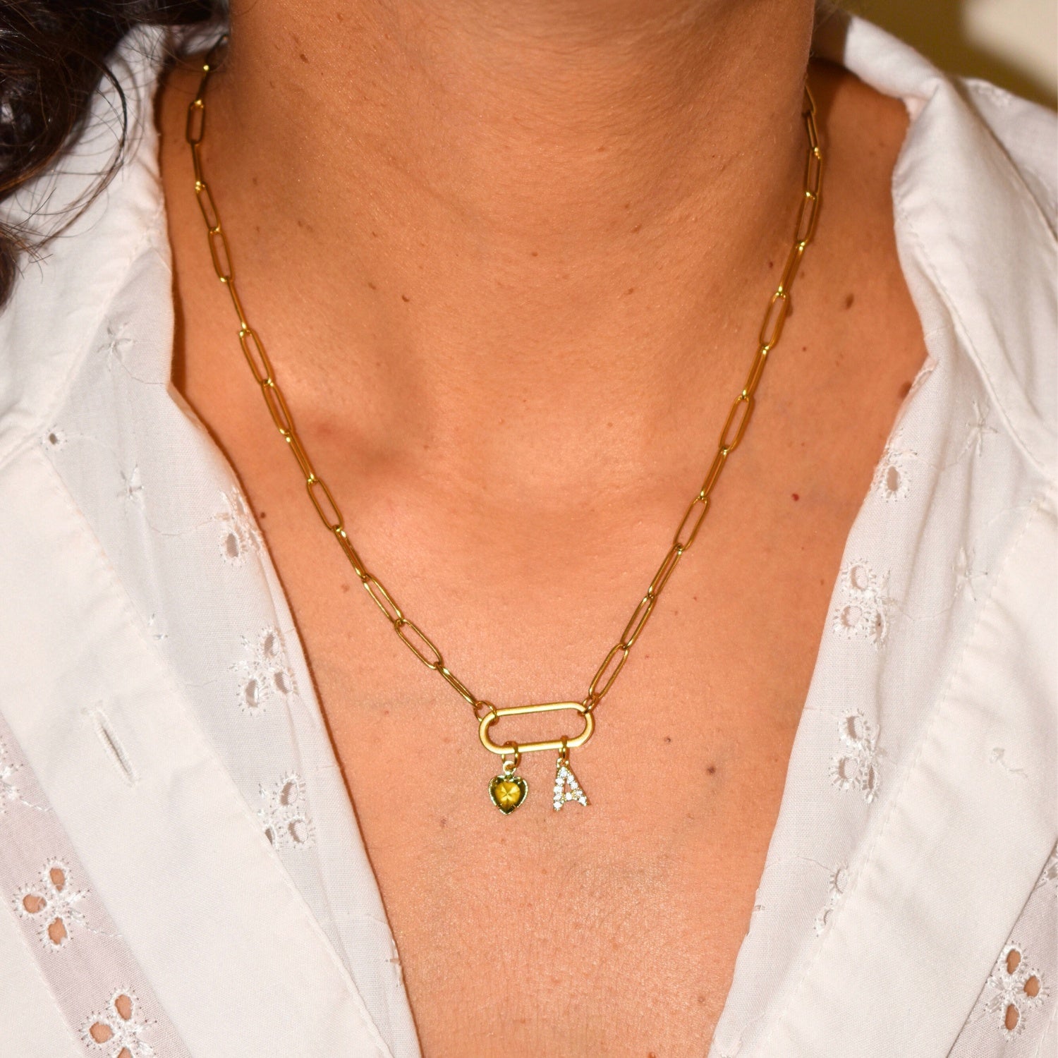 Collier Fauna - Initiale au choix