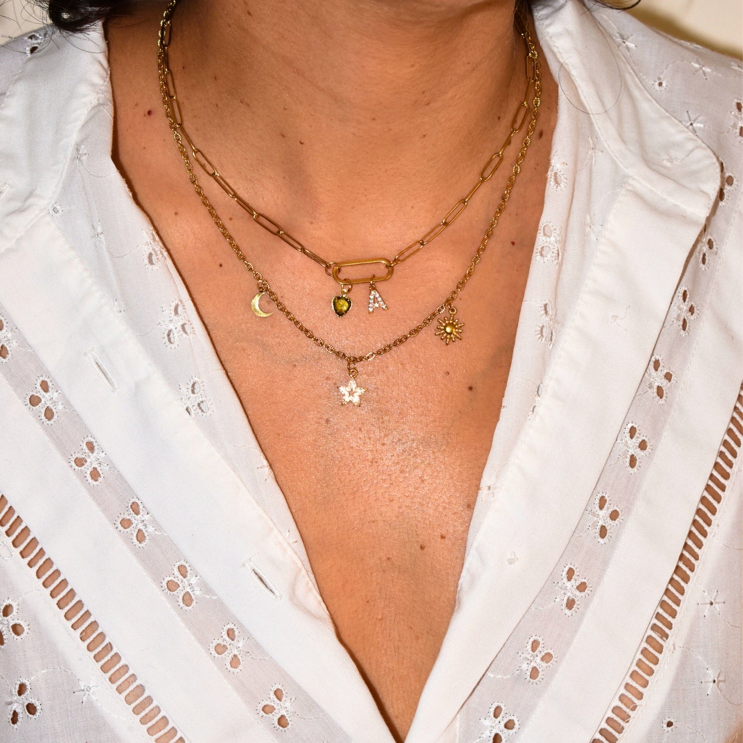 Collier Fauna - Initiale au choix